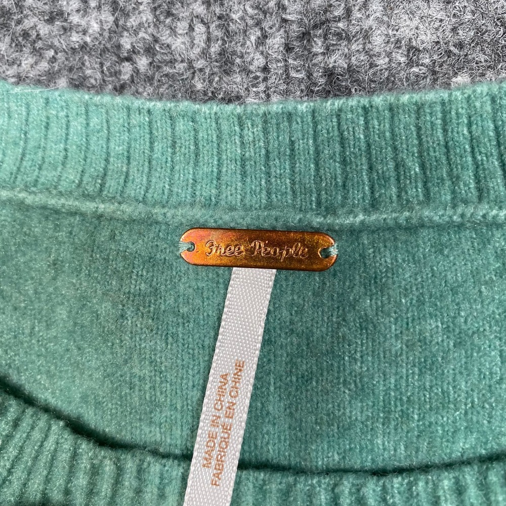 Free‎ People Brookside Oversized Wool Blend Sweater Sage Green Womens Size M - Picture 5 of 8